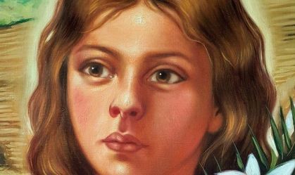 Pintura da menina Benigna, beatificada no dia 24 de outubro de 2022 pela Igreja Católica.