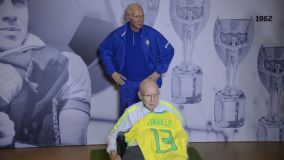 Museu da Seleção Brasileira inaugura estátua de cera em homenagem a Mário Jorge Lobo Zagallo na sede da Confederação Brasileira de Futebol (CBF), na Barra da Tijuca, no Rio de Janeiro