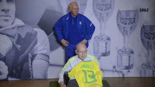 Museu da Seleção Brasileira inaugura estátua de cera em homenagem a Mário Jorge Lobo Zagallo na sede da Confederação Brasileira de Futebol (CBF), na Barra da Tijuca, no Rio de Janeiro