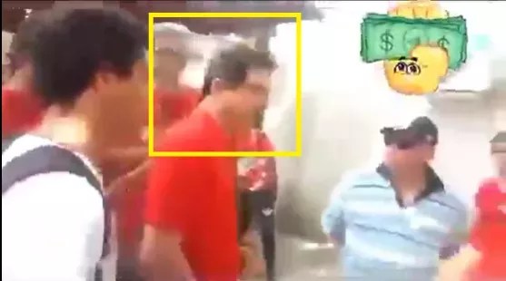 Captura do vídeo investigado feita pelo Comprova mostra cabelos escuros de Rogério Carvalho / Projeto Comprova