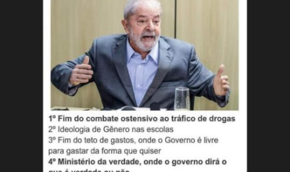 Texto viral com nove ‘propostas de Lula’ traz informações falsas sobre programa