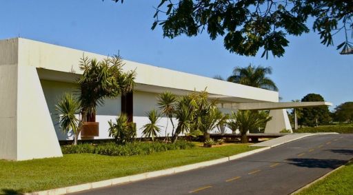 Imagem aérea do Palácio do Jaburu, em Brasília, a residência oficial do Vice-presidente do Brasil.