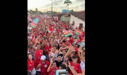Ato em apoio a Lula (PT) em Macaíba (RN)