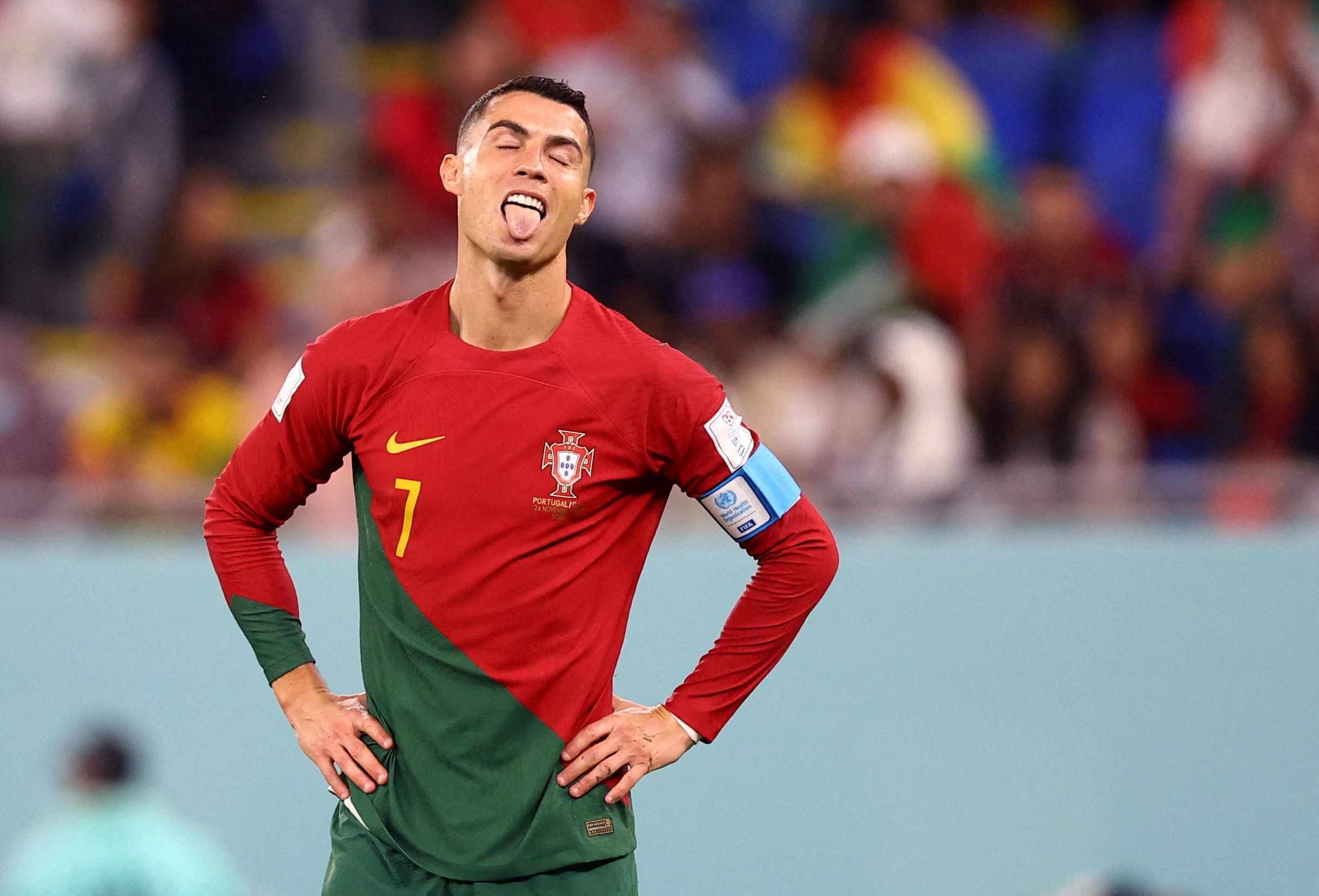 Cristiano Ronaldo em partida Portugal x Gana na Copa do Mundo