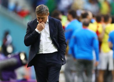 Técnico da seleção da Sérvia, Dragan Stojkovic, durante partida contra Camarões pela Copa do Mundo do Catar
