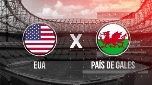 Estados Unidos e País de Gales se enfrentam nesta segunda-feira (21), às 16h