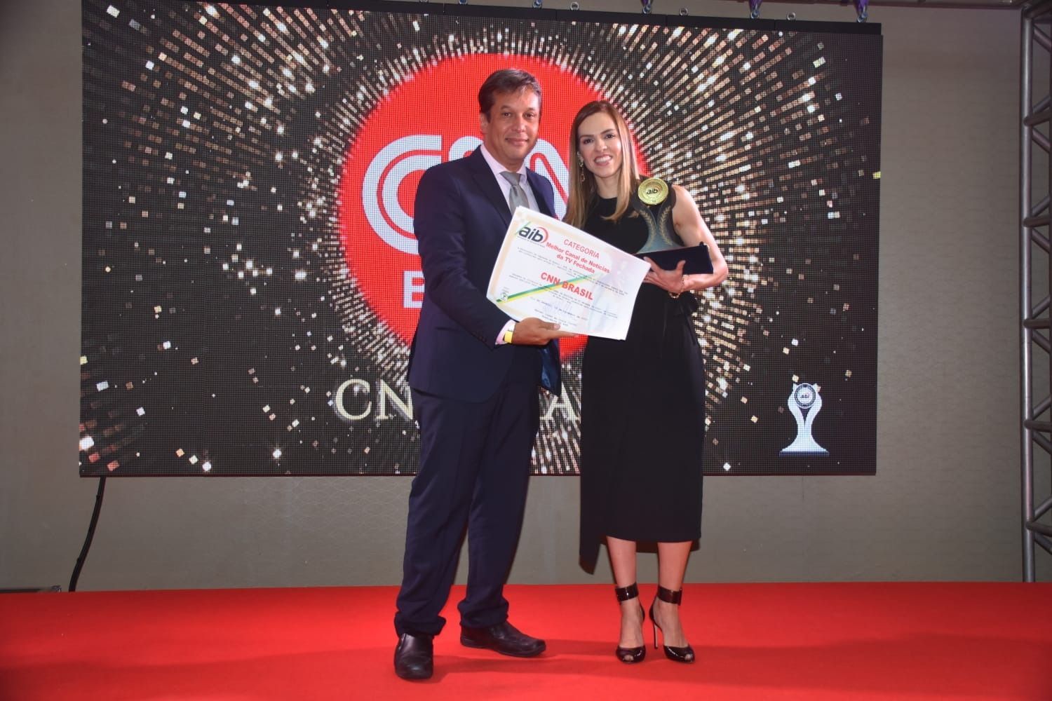 Maria Mazzei representando a CNN Brasil no 13º troféu AIB / Ângela Gastaldi