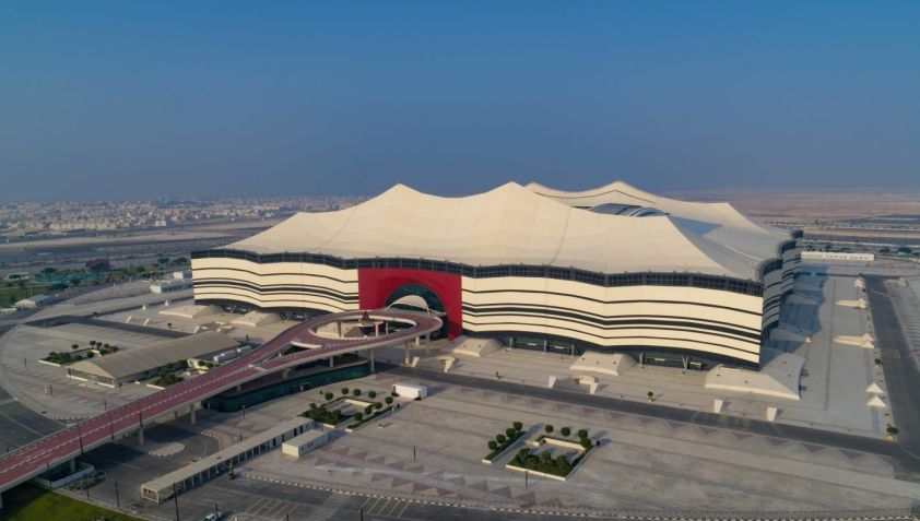 O estádio Al Bayt vai receber a partida de abertura da Copa do Mundo, no dia 20 de novembro. / Divulgação