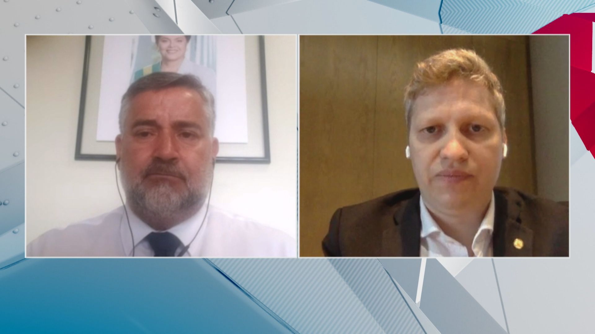 Deputados federais Paulo Pimenta (PT-RS) e Marcel van Hattem (Novo-RS)
