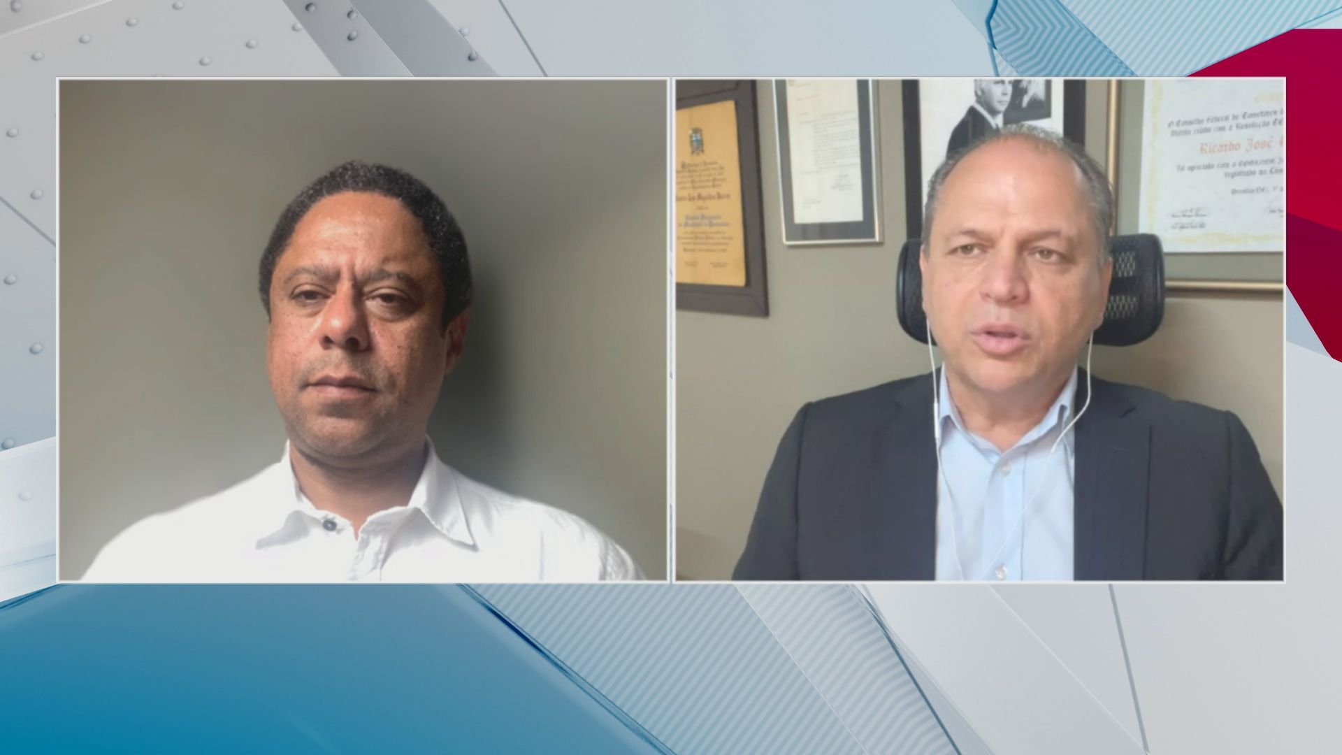O deputado federal Orlando Silva (PCdoB) e o líder do governo na Câmara, Ricardo Barros (PP-PR), em participação no Debate CNN