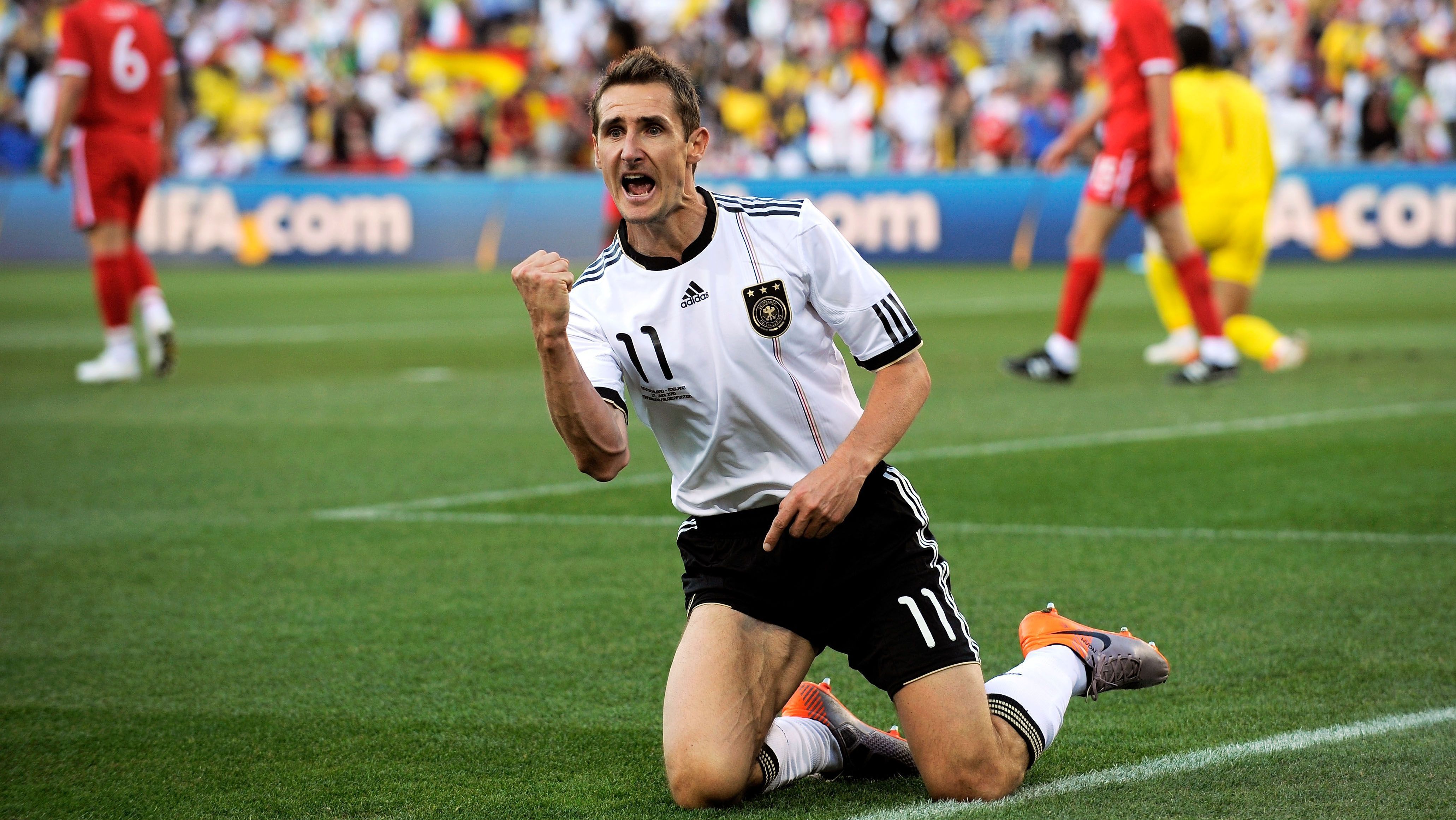 Miroslav Klose é o jogador com mais gols em Copa do Mundo até hoje, com 16 gols marcados pela seleção da Alemanha