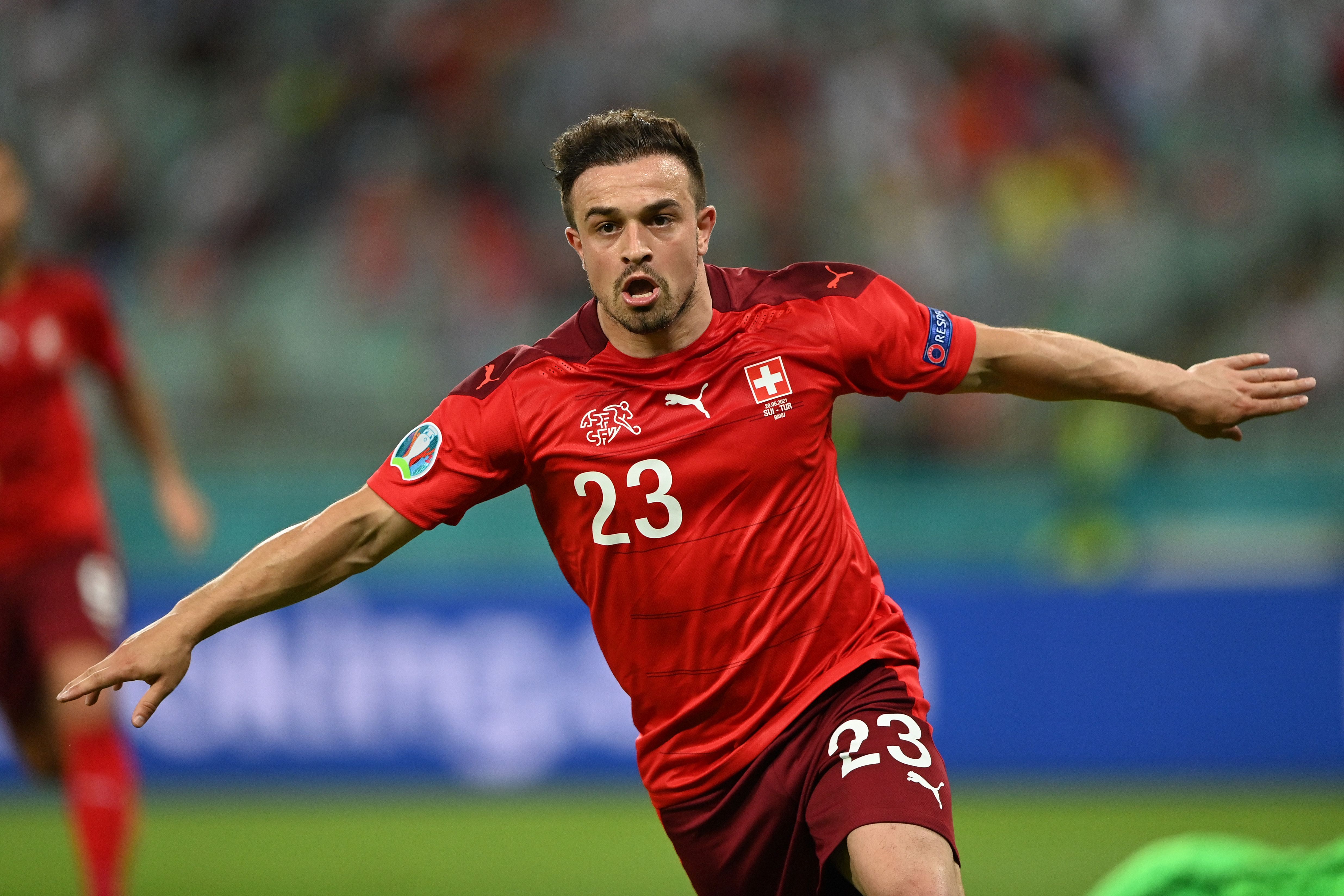 Shaqiri nasceu na antiga Iugoslávia antes de sua família migrar para a Suíça / Photo by Ozan Kose - Pool/Getty Images