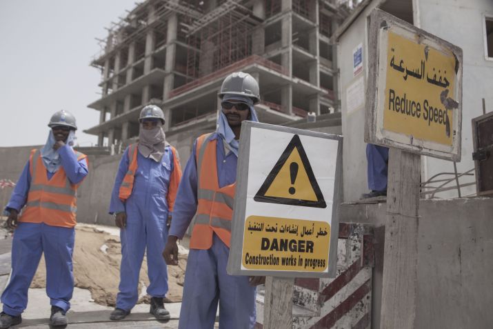 Trabalhadores emDoha / (Photo by Sam Tarling/Corbis via Getty Images