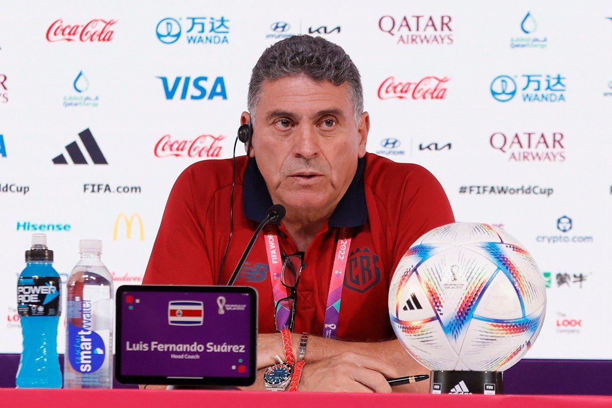 Luis Fernando Suárez, treinador da Costa Rica, em entrevista coletiva