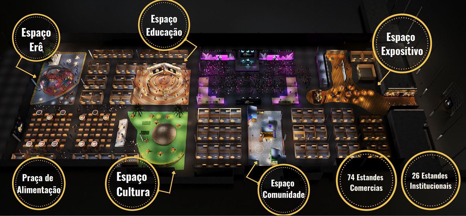 Mapa do espaço da II Expo Internacional da Consciência Negra/Foto: Divulgação