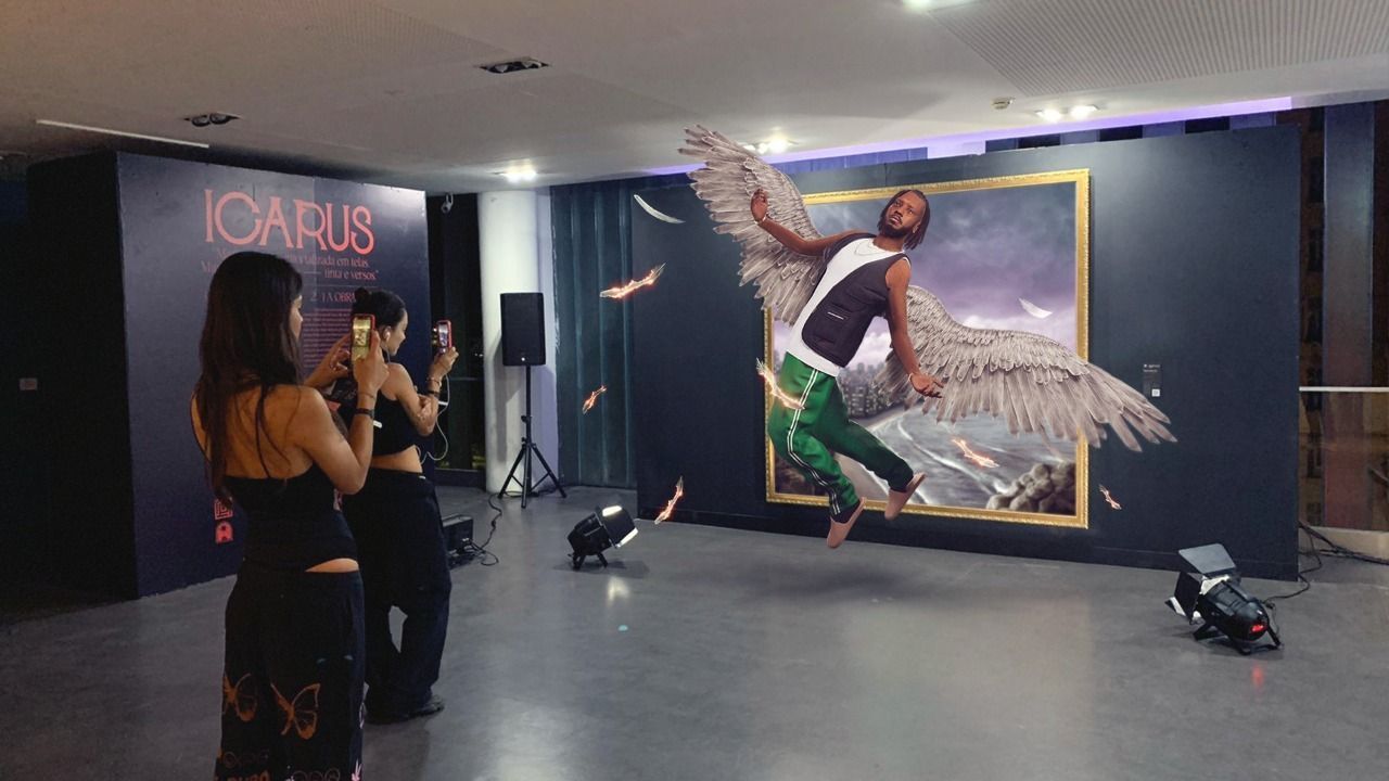Lançamento de álbum novo do rapper BK' veio acompanhado de obra de arte de Nikolas Demurtas exposta no Museu de Arte do Rio (MAR). / Reprodução