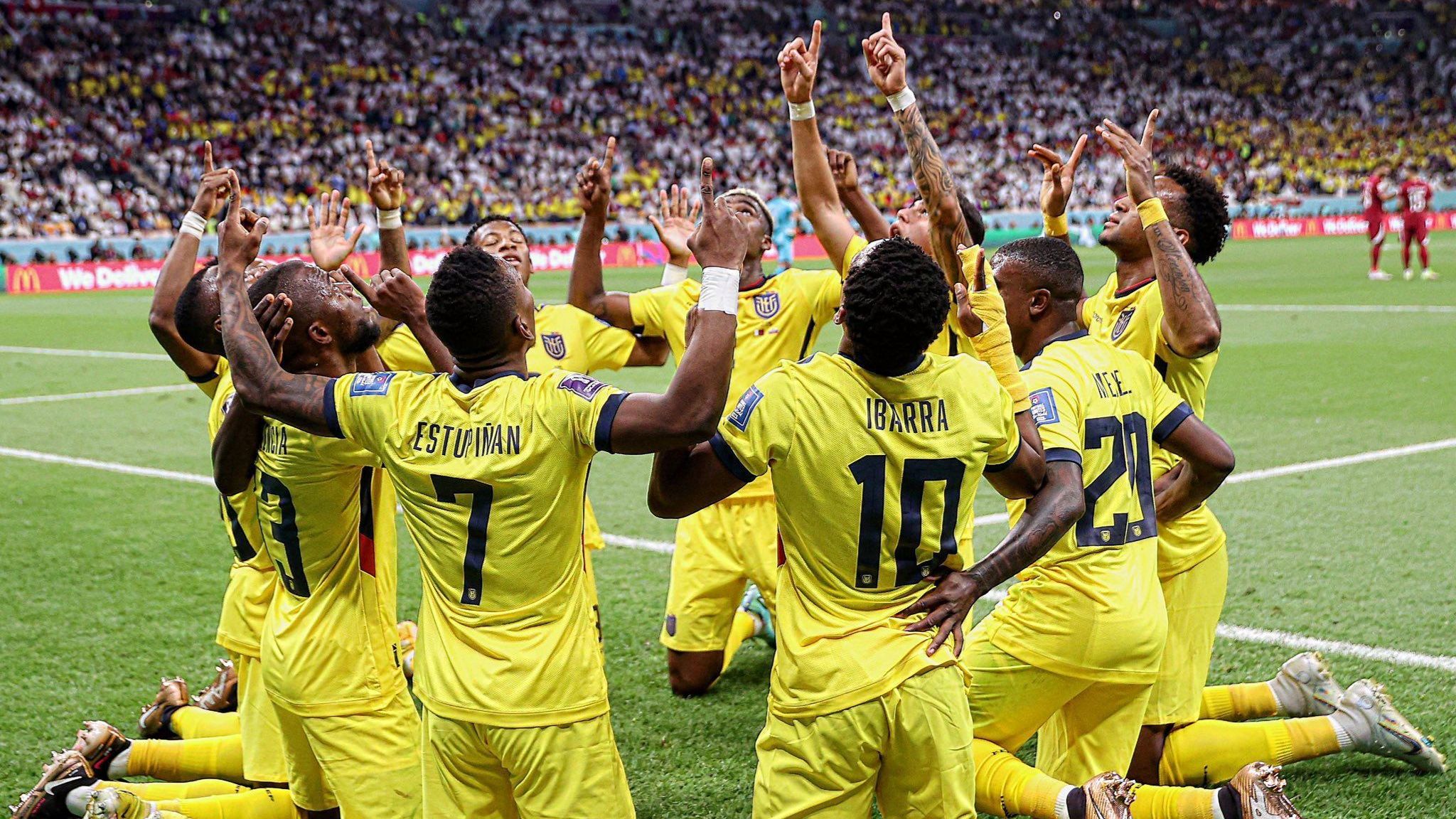 Seleção do Equador venceu o Catar por 2 a 0 na abertura da Copa do Mundo 2022