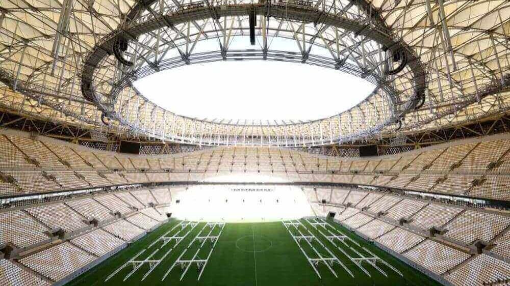 Interior do estádio Lusail, palco da final da Copa do Mundo 2022, no Catar - Foto: Getty Images