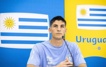 O goleiro Sergio Rochet, do Uruguai e do Nacional, em entrevista coletiva