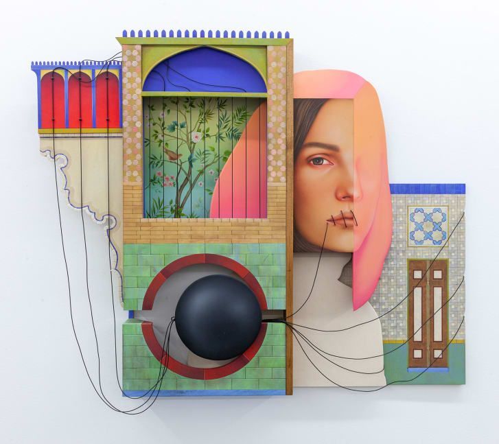 Khosravi é influenciada pela pintura em miniatura persa e suas próprias memórias de crescimento no Irã / Arghavan Khosravi / Galeria Kavi Gupta