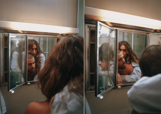 Capas dos singles "universo de coisas que eu desconheço" e "CAIXA POSTAL", respectivamente / Breno Galtier/Divulgação