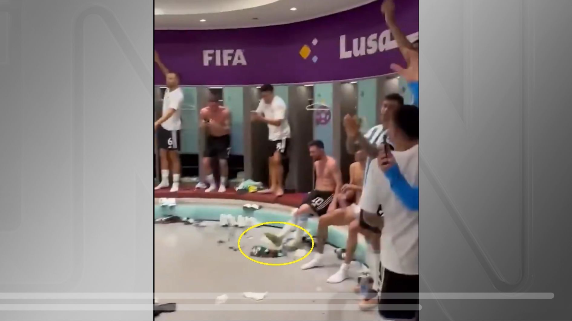 Messi durante comemoração da Argentina após vitória sobre o México