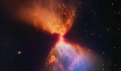 Telescópio James Webb captura ampulheta cósmica durante nascimento de estrela