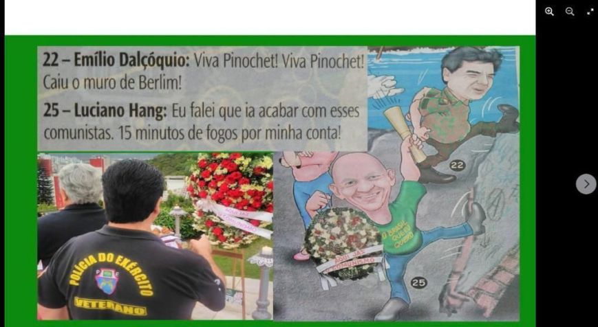 Dalçóquio exalta o ditador chileno Augusto Pinochet, morto em 2006 / Reprodução