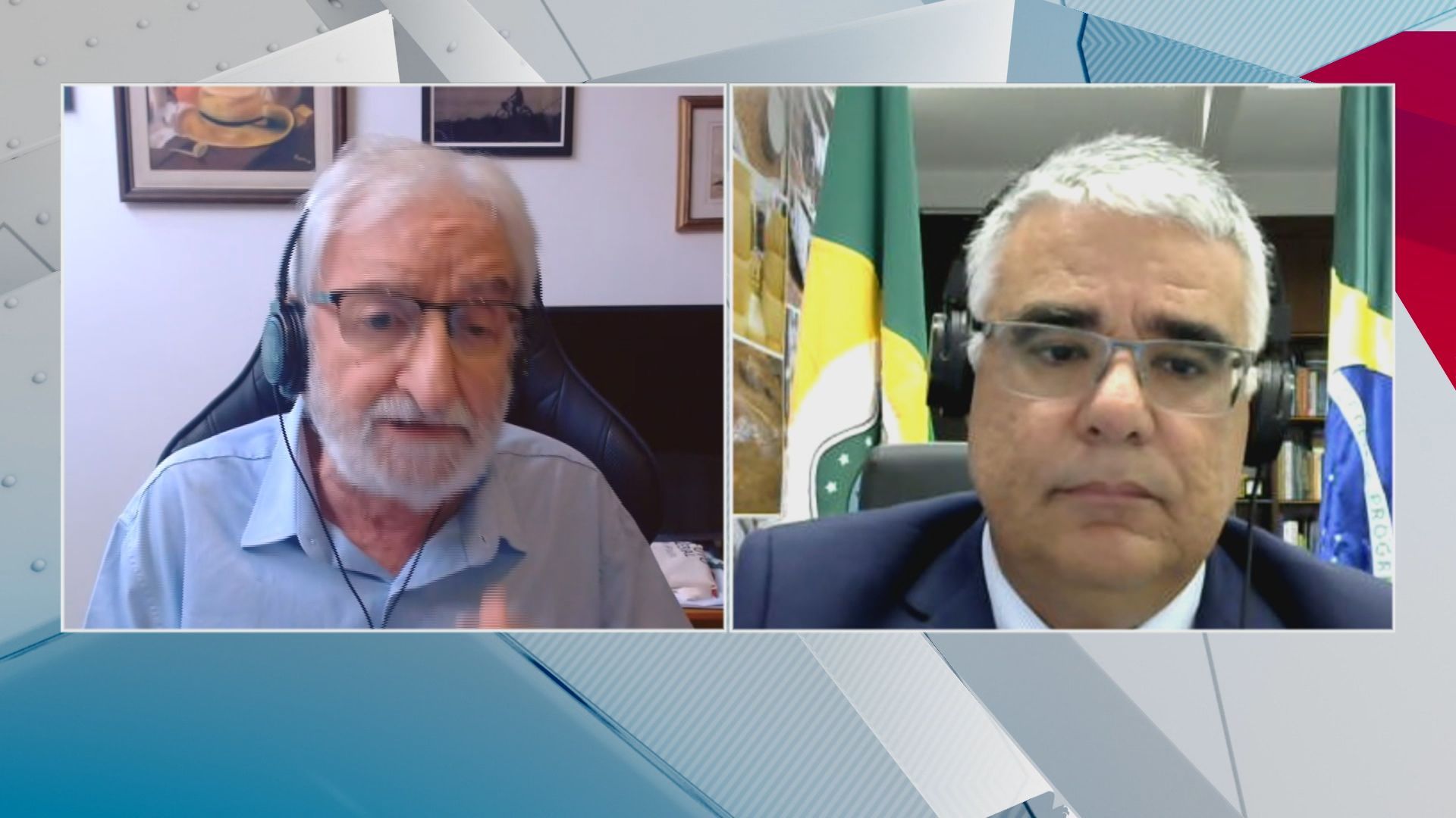 Ivan Valente (PSOL-SP), deputado federal e vice-líder da minoria, e Eduardo Girão (Podemos-CE), senador