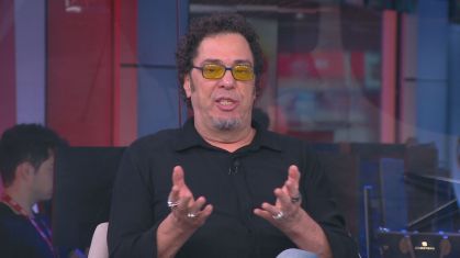 O ex-jogador Walter Casagrande Júnior durante participação no Arena CNN