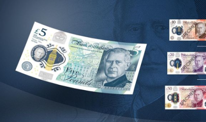 Reino Unido divulga novas notas com rosto do rei Charles III; veja imagens