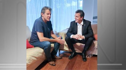 Fernando Hadda e o ministro da Economia da Argentina, Sergio Massa