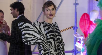 Emily in Paris. Lily Collins as Emily in episode 302 of Emily in Paris. Cr. Marie Etchegoyen/Netflix © 2022