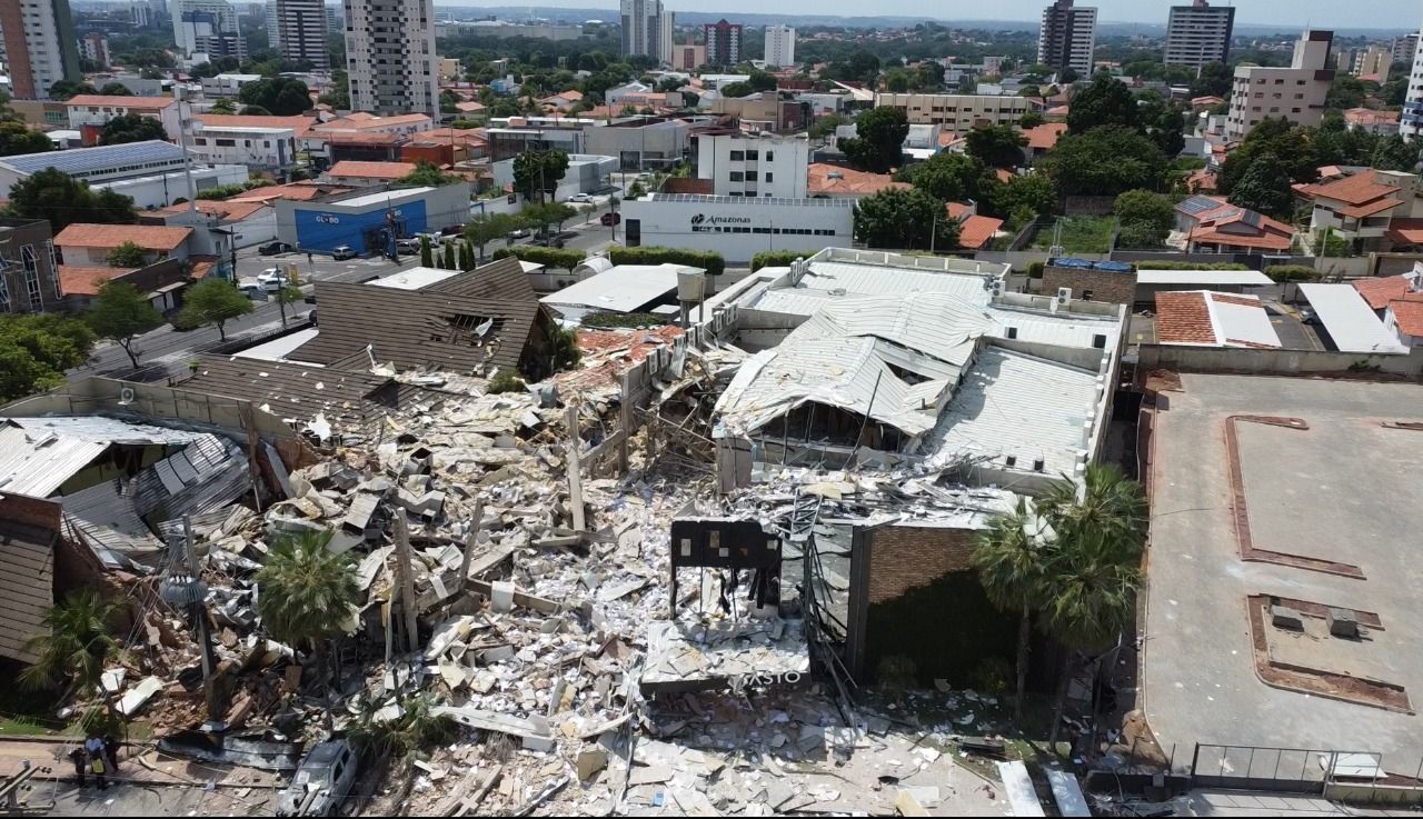 Imagem dos escombros / Reprodução