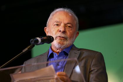 O presidente eleito, Luiz Inácio Lula da Silva durante coletiva no CCBB, em Brasília.