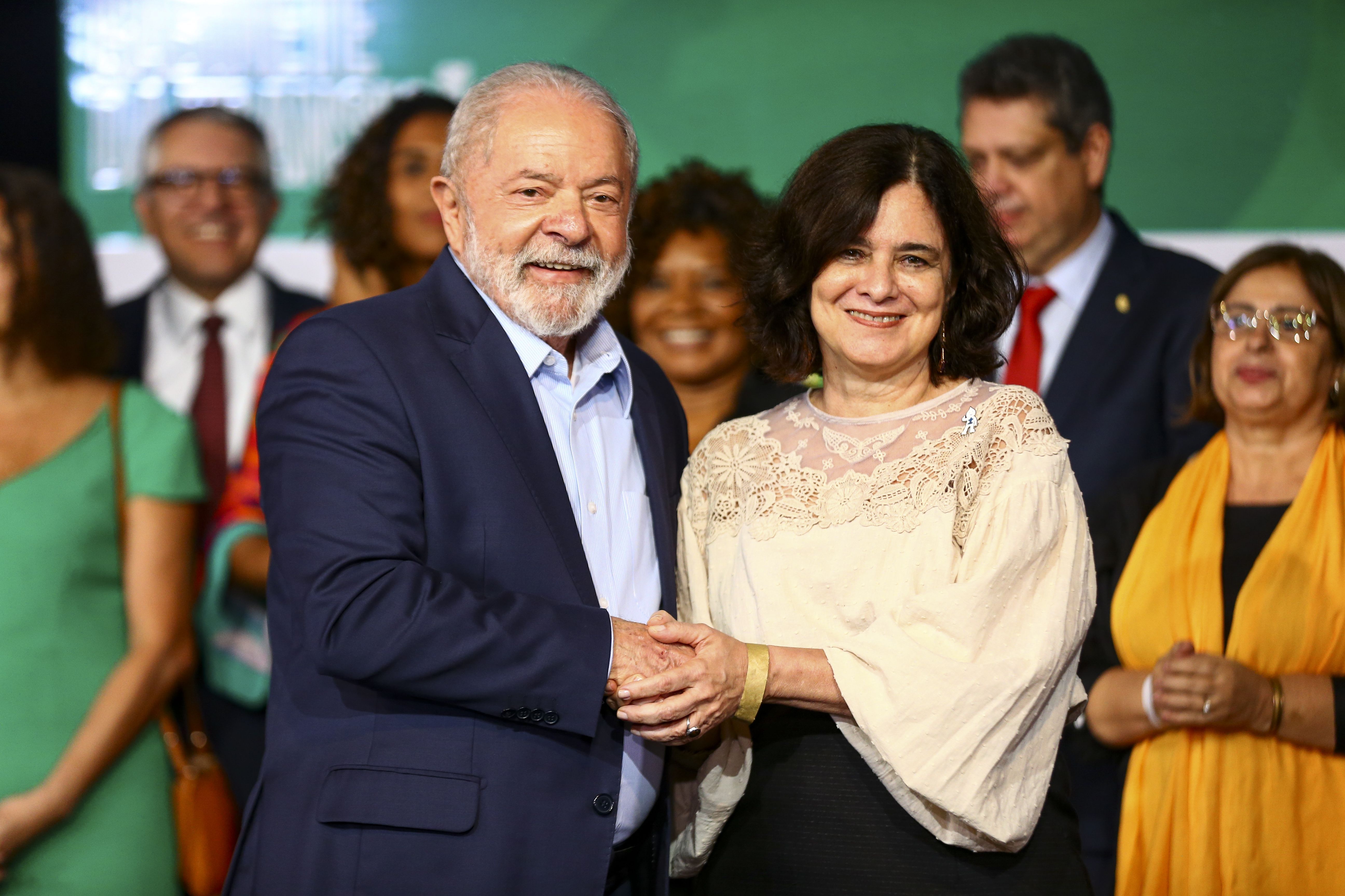 Presidente Lula e a ministra da Saúde, Nísia Trindade