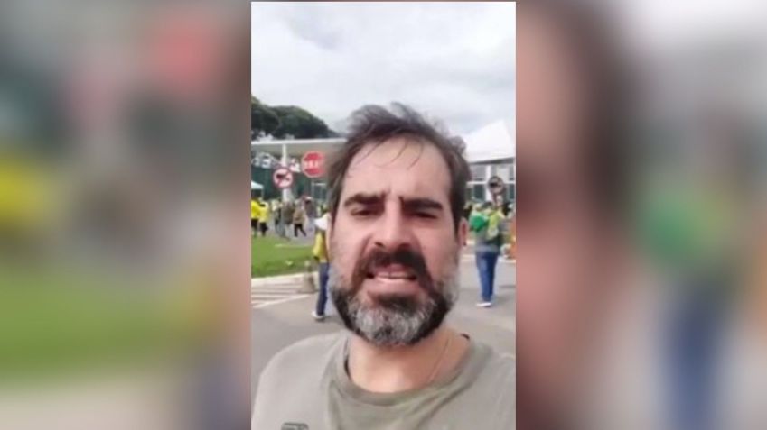 Raif Gibran Filho, alvo de um dos mandados de prisão preventiva da Polícia Federal (PF), conseguiu fugir no momento em que seria preso pelos policiais. / Reprodução