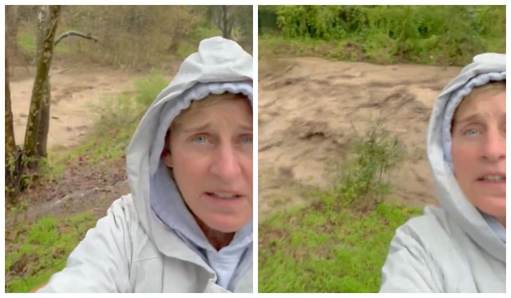 Ellen DeGeneres mostrando correnteza