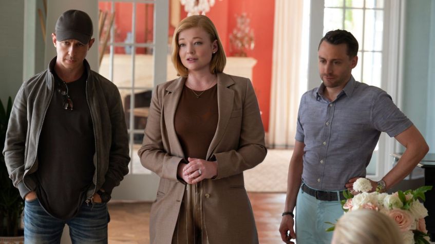 Jeremy Strong, Sarah Snook e Kieran Culkin na 4ª temporada de "Succession" / Divulgação