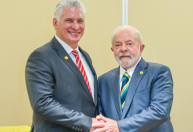 Lula se encontra com presidente de Cuba, Miguel Díaz-Canel