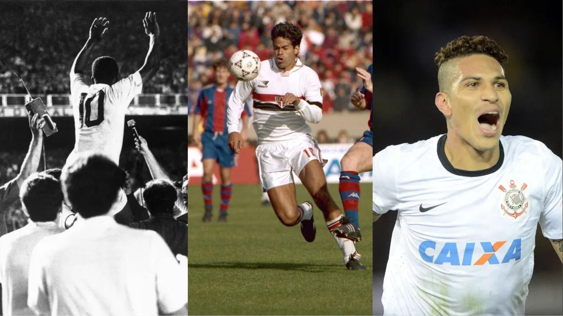 Pelé, Raí e Guerrero