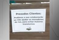 Padaria em MG pede para clientes não ajudarem moradores de rua: “Evitar maiores transtornos”