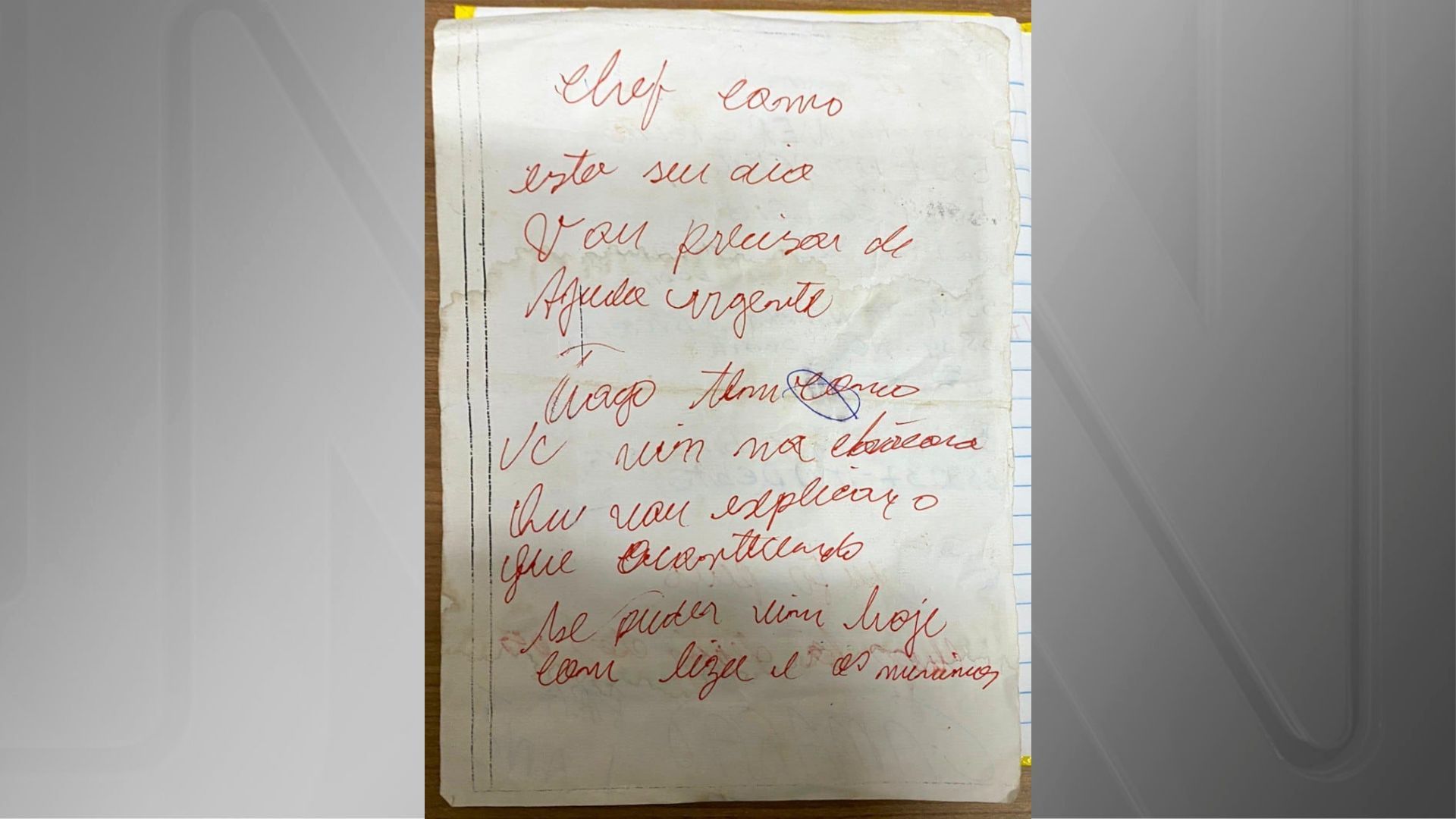 Bilhete feito para atrair Elizamar da Silva para local da chacina no DF