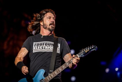 Dave Grohl, vocalista do Foo Fighters, se apresenta no Rock in Rio