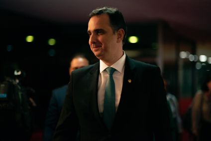 Rodrigo Pacheco durante cerimônia de posse de Lula no Congresso Nacional, em Brasília