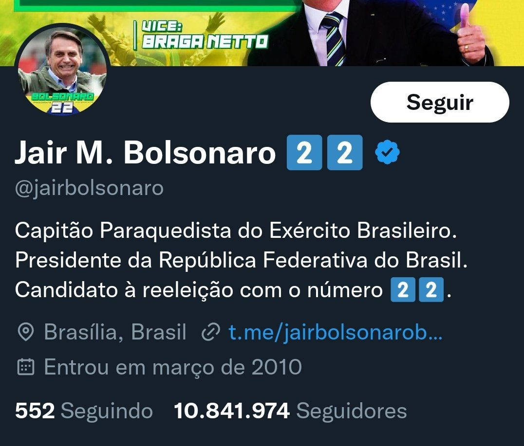 Bolsonaro atualiza biografia em redes sociais para ex-presidente do Brasil / Reprodução