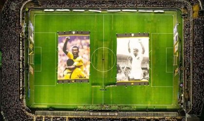 Federação Paulista de Futebol e Santos fazem homenagem ao Rei Pelé antes da primeira partida do Paulistão 2023