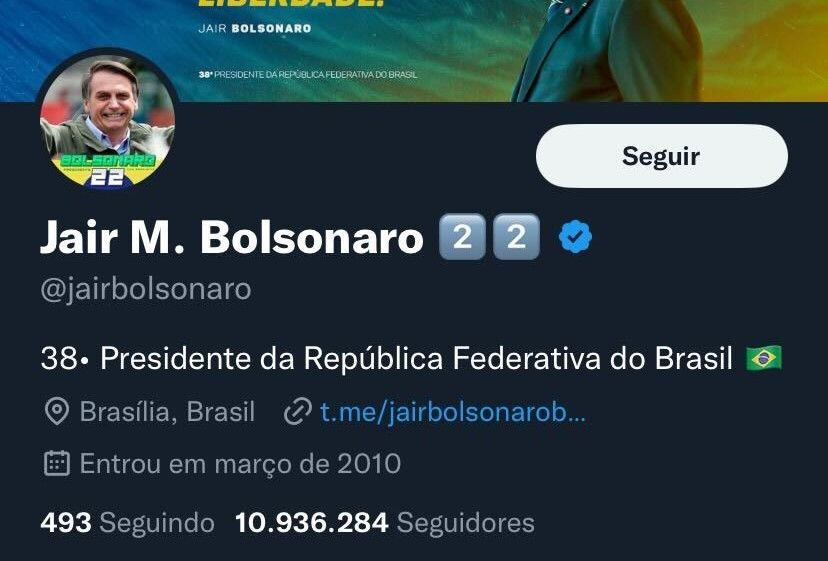 Bolsonaro atualiza biografia em redes sociais para ex-presidente do Brasil / Reprodução