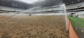 Interior da Arena MRV, futuro estádio do Atlético-MG