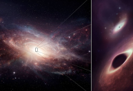 Fusão galáctica une dois buracos negros supermassivos separados pela menor distância já vista
